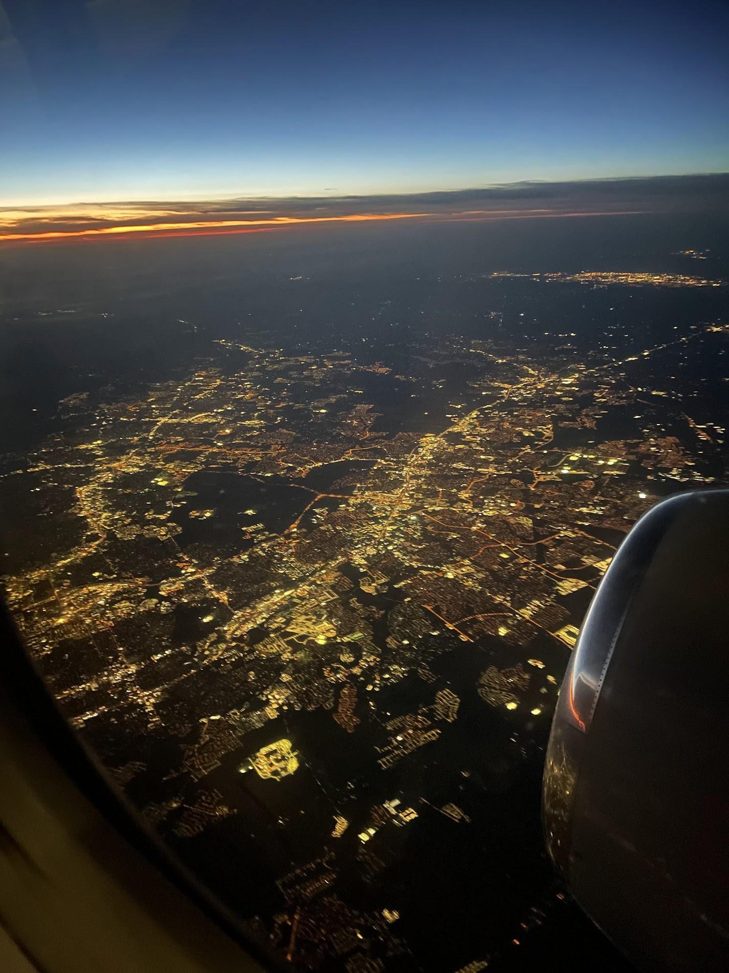 Houston, Texas, from an airplane window